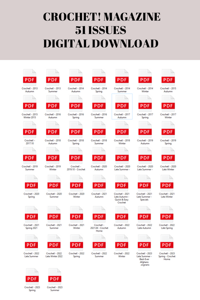π Crochet! Magazine Collection β 51 Digital Issues (2013β2023) | Instant Download via Google Drive
