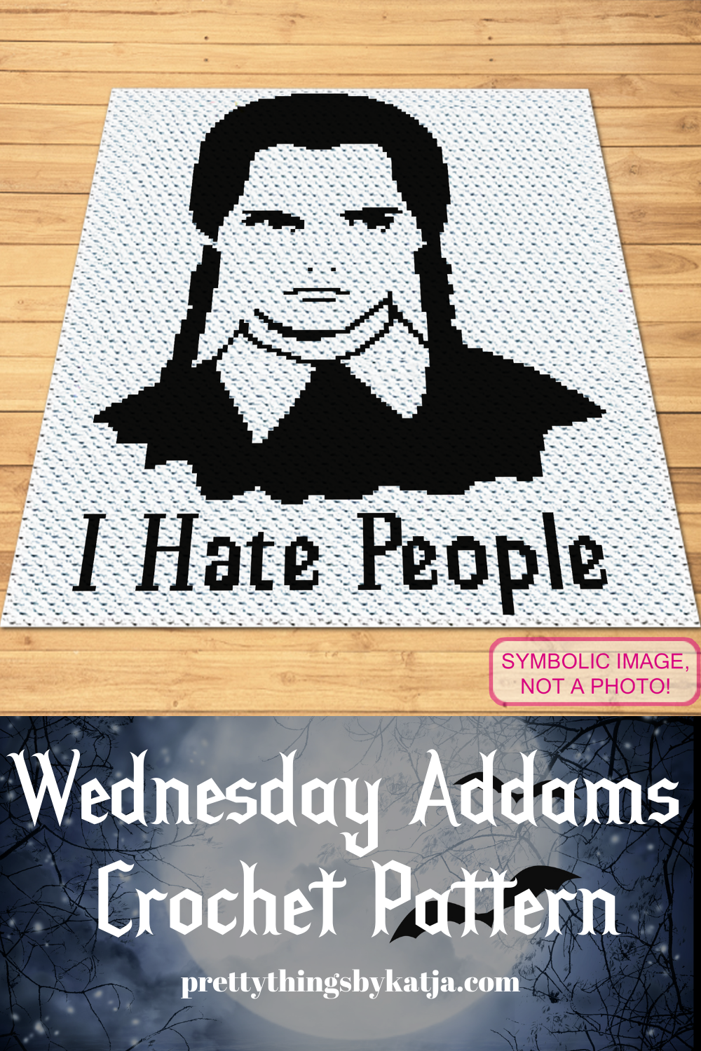 Crochet your way to cozy with a twist using this 'I Hate People' Wednesday-themed blanket pattern. Perfect for expressing your sarcastic side while staying warm, this pattern is a must for fans of dark humor.
Click to learn more!