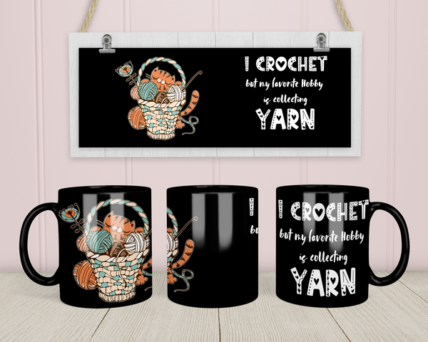 Warm-up with a nice cuppa out of this Crochet ceramic coffee mug. Make that "aaahhh!" moment when you finally get a chance to crochet even better with this cute Crochet Mug. It is the perfect gift for the coffee, tea, and chocolate lovers who enjoy Crocheting and Yarn. It is also available in White Color. Click for more!