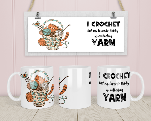 Warm-up with a nice cuppa out of this Crochet ceramic coffee mug. Make that "aaahhh!" moment when you finally get a chance to crochet even better with this cute Crochet Mug. It is the perfect gift for the coffee, tea, and chocolate lovers who enjoy Crocheting and Yarn. Click for more!