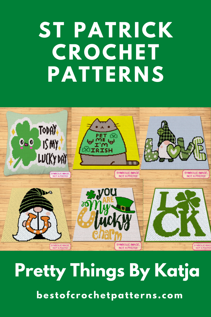 St. Patrick's Day Crochet Pattern. C2C Blanket Patterns, and Tapestry (SC) Crochet Patterns. Click to learn more!