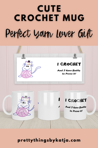 Warm-up with a nice cuppa out of this Crochet ceramic coffee mug. Make that "aaahhh!" moment when you finally get a chance to crochet even better with this cute Crochet Mug. It is the perfect gift for the coffee, tea, and chocolate lovers who enjoy Crocheting and Yarn. Click for more!