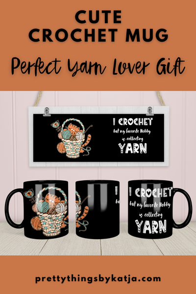 Warm-up with a nice cuppa out of this Crochet ceramic coffee mug. Make that "aaahhh!" moment when you finally get a chance to crochet even better with this cute Crochet Mug. It is the perfect gift for the coffee, tea, and chocolate lovers who enjoy Crocheting and Yarn. It is also available in White Color. Click for more!