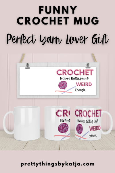 Warm-up with a nice cuppa out of this Crochet ceramic coffee mug. Make that "aaahhh!" moment when you finally get a chance to crochet even better with this cute Crochet Mug. This is the perfect gift for coffee lovers who enjoy Crocheting and Yarn. A Black Crochet Mug is also available. Click to learn more!