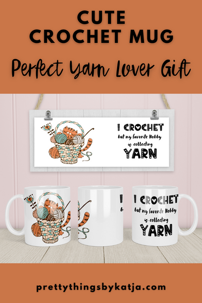 Warm-up with a nice cuppa out of this Crochet ceramic coffee mug. Make that "aaahhh!" moment when you finally get a chance to crochet even better with this cute Crochet Mug. It is the perfect gift for the coffee, tea, and chocolate lovers who enjoy Crocheting and Yarn. Click for more!