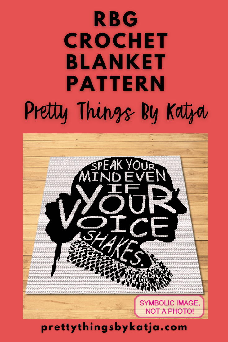 RBG Pattern - Tapestry Crochet Blanket Pattern with Written Instructions. Click to learn more!