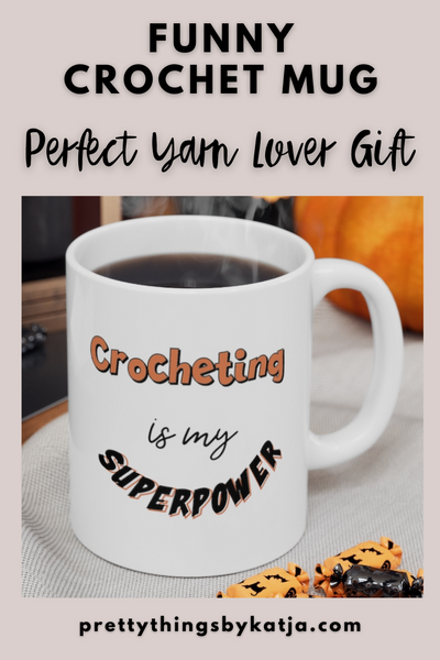 Warm-up with a nice cuppa out of this Crochet ceramic coffee mug. Make that "aaahhh!" moment when you finally get a chance to crochet even better with this cute Crochet Mug. It’s microwave & dishwasher-safe and made of white, durable ceramic in 11-ounce size. This Cute Mug is the perfect gift for the coffee, tea, and chocolate lovers who enjoy Crocheting and Yarn. Click to learn more!