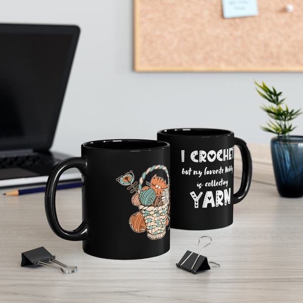 Warm-up with a nice cuppa out of this Crochet ceramic coffee mug. Make that "aaahhh!" moment when you finally get a chance to crochet even better with this cute Crochet Mug. It is the perfect gift for the coffee, tea, and chocolate lovers who enjoy Crocheting and Yarn. It is also available in White Color. Click for more!