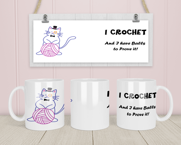 Warm-up with a nice cuppa out of this Crochet ceramic coffee mug. Make that "aaahhh!" moment when you finally get a chance to crochet even better with this cute Crochet Mug. It is the perfect gift for the coffee, tea, and chocolate lovers who enjoy Crocheting and Yarn. Click for more!