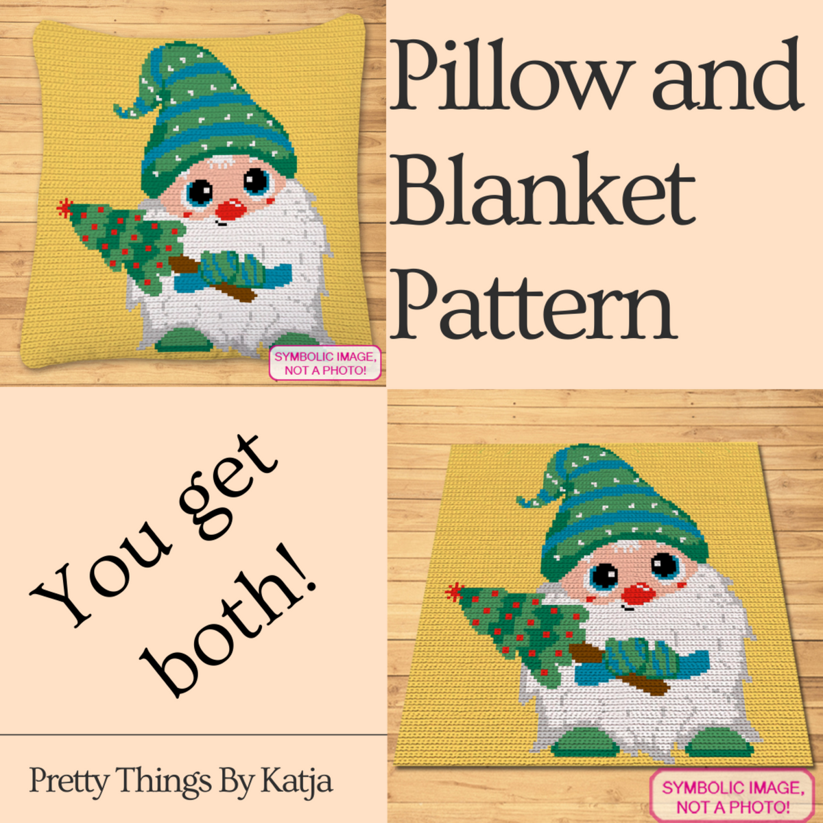 Crochet Elf Pattern - Tapestry Crochet Christmas Blanket Pattern, Chri –  Pretty Things By Katja