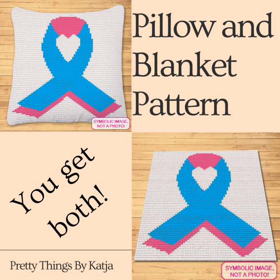 Baby Loss Awareness Ribbon FREE Pattern - Tapestry Crochet Pattern