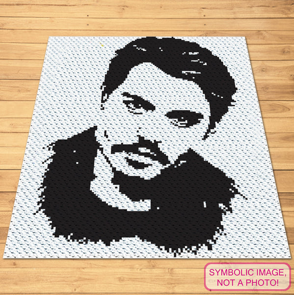 Craft a stunning tribute to one of Hollywood’s most iconic actors with this Johnny Depp C2C Crochet Blanket Pattern!
Perfect for beginners, this pattern uses only two colors, making it easy to follow while still producing a striking portrait of Johnny Depp. The simple yet bold design is ideal for crocheters looking to create a unique and impressive project without complex color changes.
Click to learn more!