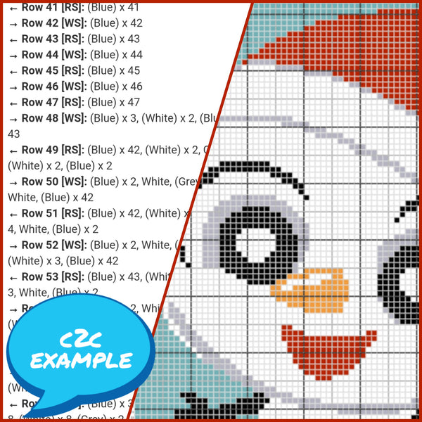 Crochet Snowman Pattern - C2C Christmas Blanket Pattern