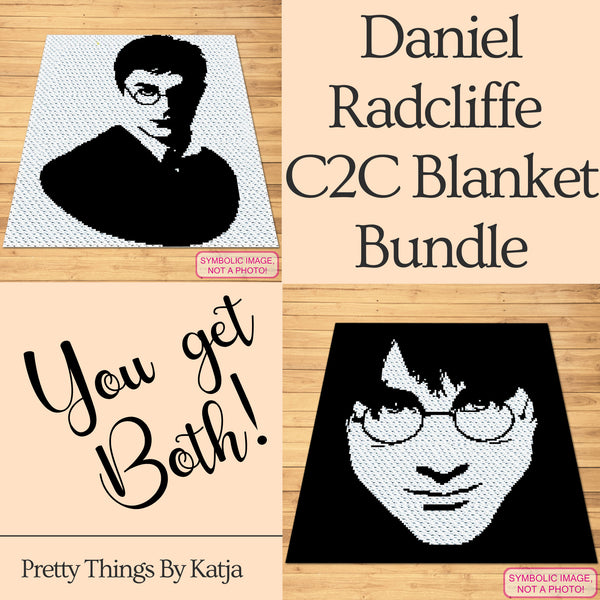 Bring the magic of your favorite wizard to life with this Daniel Radcliffe C2C Blanket Bundle!
This bundle includes two stunning corner-to-corner crochet patterns inspired by Harry Potter, featuring detailed portraits of the actor known for his iconic role. Perfect for beginner crocheters, these patterns are easy to follow and produce striking results. 
Click to learn more!