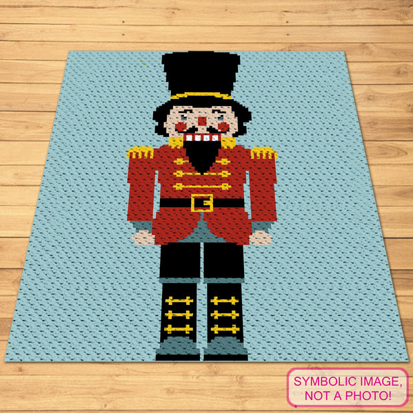 Crochet Nutcracker (black) - Corner to Corner Afghan Pattern