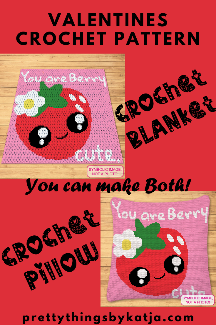 Valentines Day Crochet Blanket and Pillow Pattern. Tapestry Crochet Pattern with Written Instructions