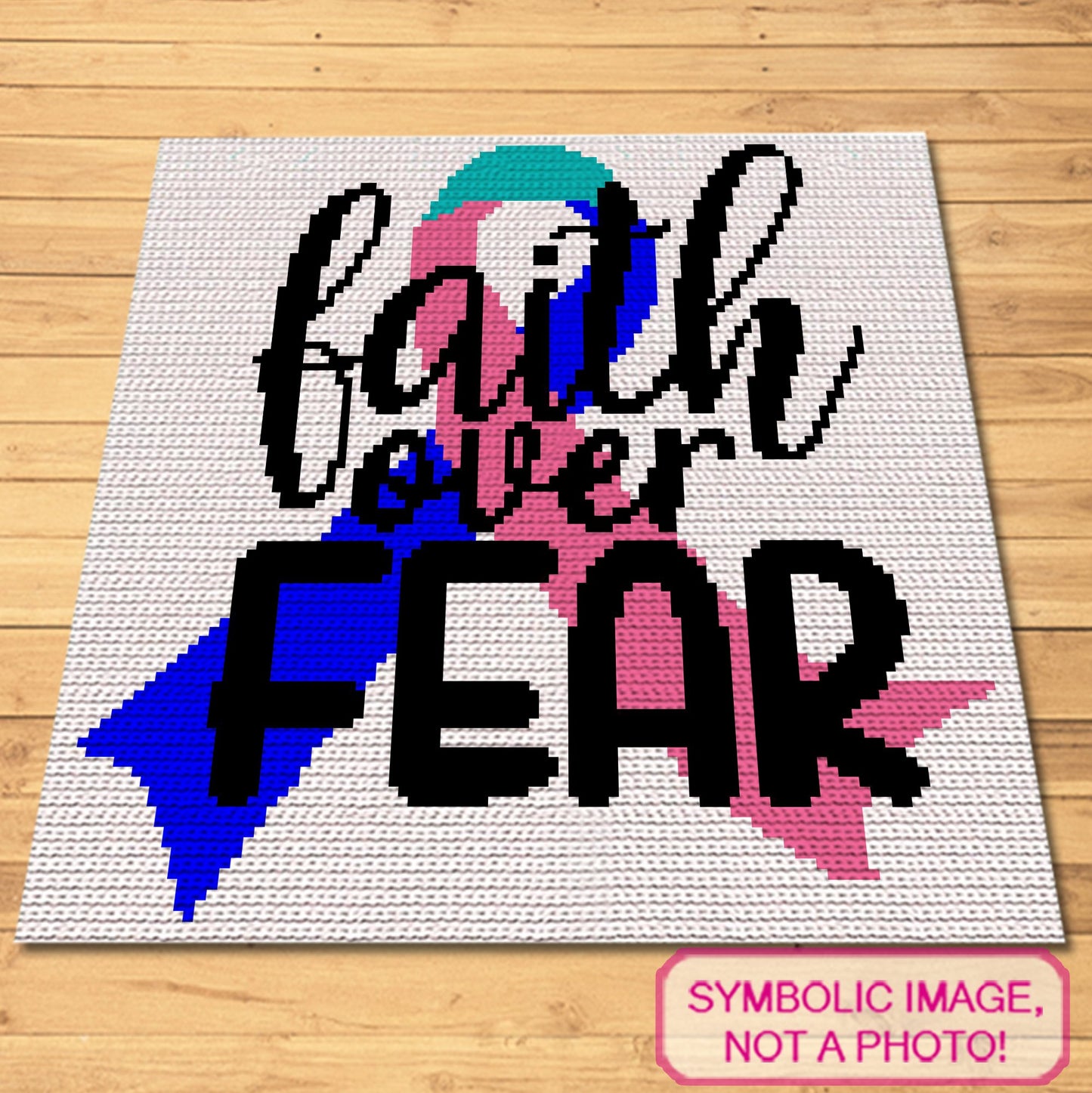 Thyroid Cancer Crochet Pattern - Tapestry Crochet Blanket, and Crochet Pillow Pattern