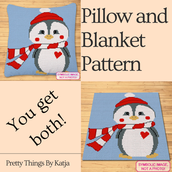 Christmas Crochet Blanket and Pillow Pattern Bundle