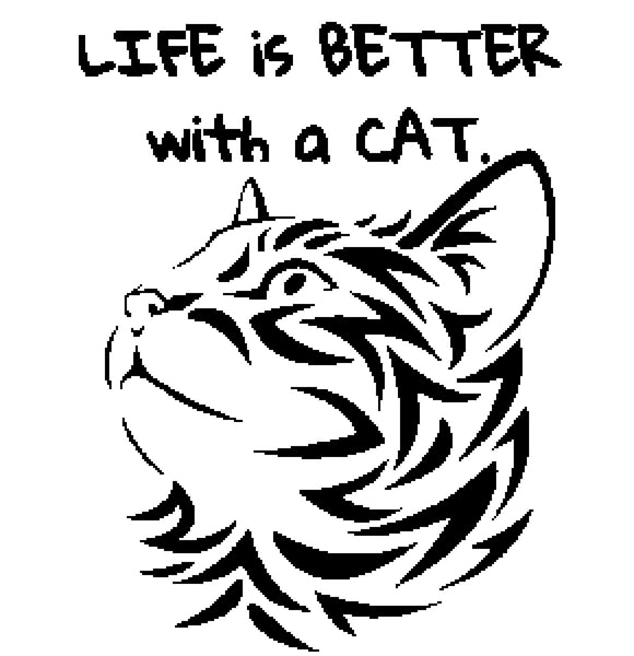 Life is Better with a Cat Crochet Blanket Pattern