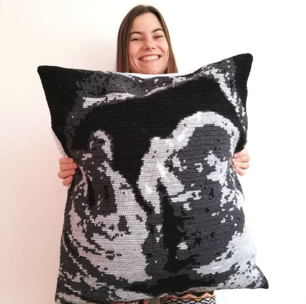 The Baby Ultrasound Crochet Pillow Pattern, Tapestry Crochet Blanket Pattern