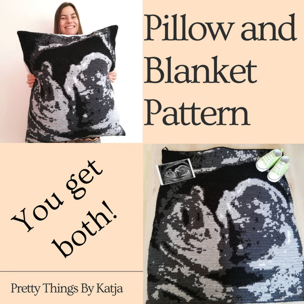 The Baby Ultrasound Crochet Pillow Pattern, Tapestry Crochet Blanket Pattern