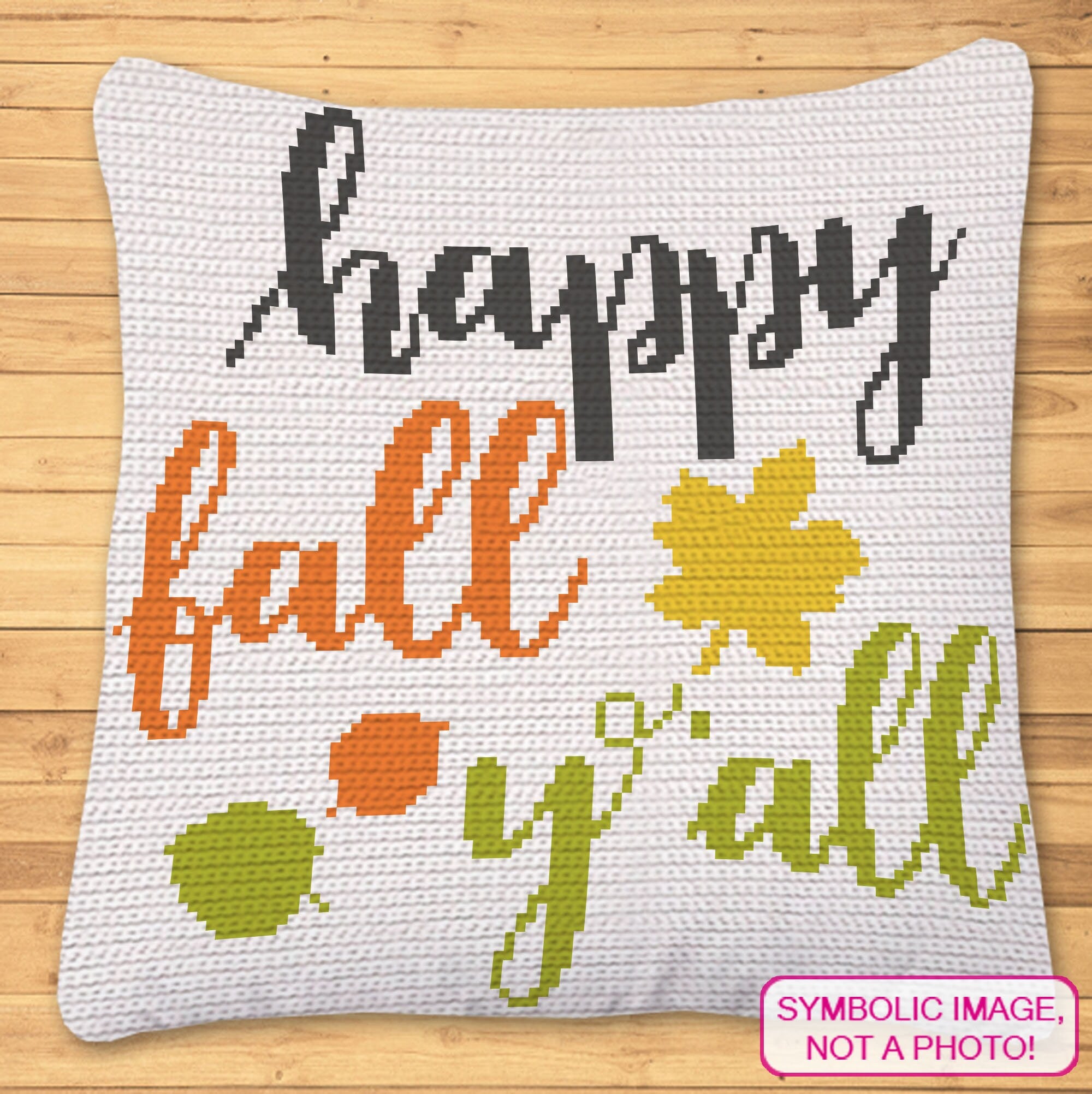 Happy Fall Y'all - Fall Crochet Blanket Pattern, Fall Pillow Pattern