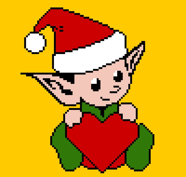 Crochet Elf Pattern - Tapestry Crochet Christmas Blanket Pattern, Christmas Crochet Pillow Pattern
