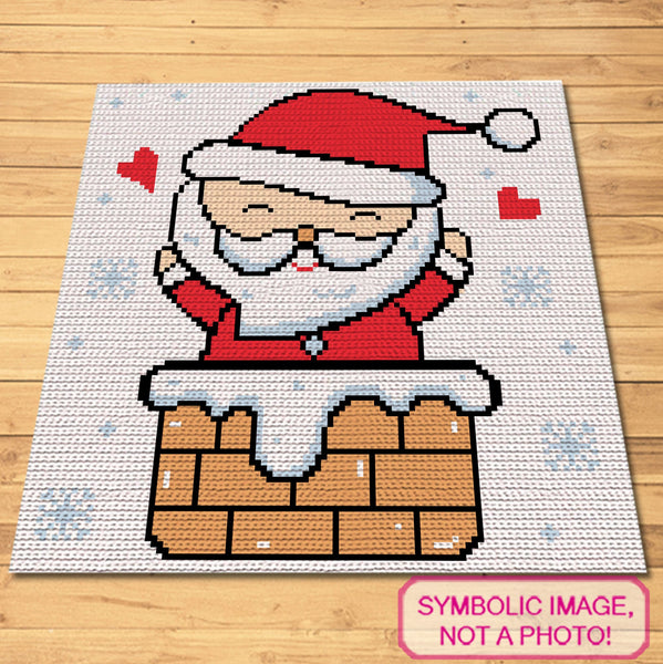 Christmas Crochet Santa Pattern, Crochet BUNDLE: Crochet Pillow Pattern, C2C Crochet Santa Claus