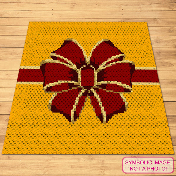 Crochet Gift Pattern, Crochet BUNDLE: C2C Christmas Blanket Pattern, Christmas Crochet Pillow Pattern