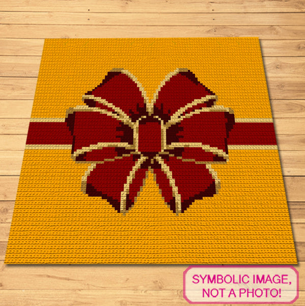 Crochet Gift Pattern, Crochet BUNDLE: C2C Christmas Blanket Pattern, Christmas Crochet Pillow Pattern