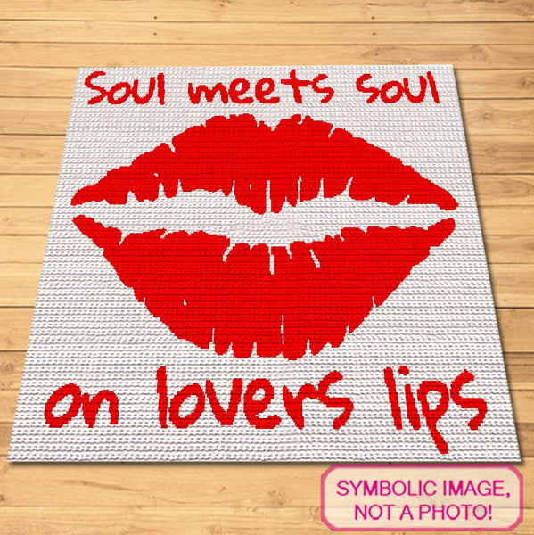 Soul meets Soul, Crochet Wedding Blanket Pattern, Tapestry Crochet Blanket Pattern