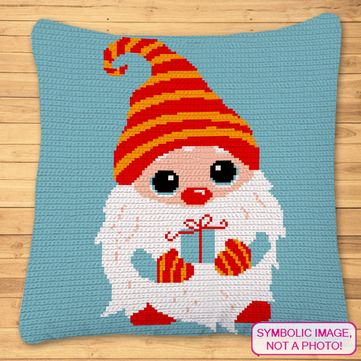 Crochet Gnome with Gift Blanket Pattern, Christmas Crochet Pillow Patt –  Pretty Things By Katja
