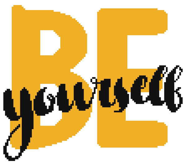 Be Yourself - C2C Crochet Blanket Pattern, Inspirational Crochet Quote