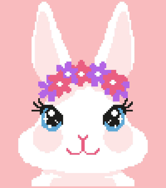 Crochet Bunny Pattern - C2C Graphgan Pattern, Easter Crochet Pattern