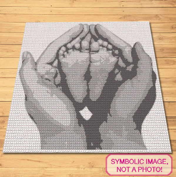 Baby Feet Blanket - Tapestry Crochet Blanket Pattern