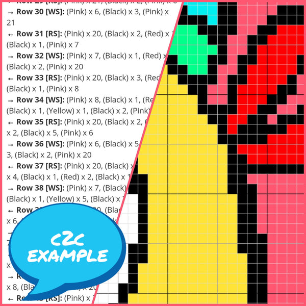 Crochet Yellow Monster - C2C Blanket Pattern - Halloween Crochet Pattern