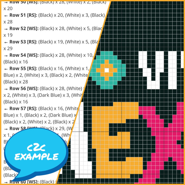 Viva Mexico Crochet - C2C Blanket Pattern, Crochet Sugar Skull