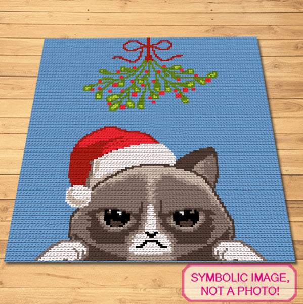 Christmas Cat Crochet Patterns - Crochet BUNDLE - C2C Cat Crochet Pattern, Christmas Crochet Pillow Pattern