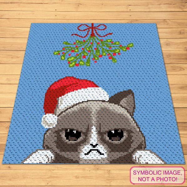 Christmas Crochet Patterns - C2C Cat Crochet Pattern