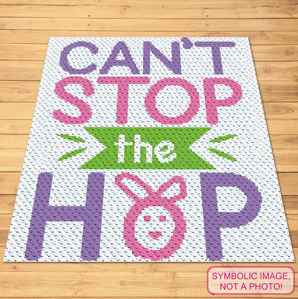 C2C Easter Crochet Pattern - Funny Crochet Bunny Pattern