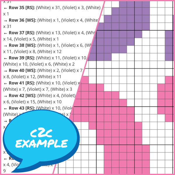 C2C Easter Crochet Pattern - Funny Crochet Bunny Pattern