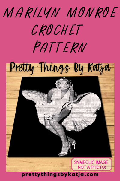 Create a glamorous tribute to a Hollywood icon with this SC (Single Crochet) blanket pattern featuring the timeless image of Marilyn Monroe in her classic white dress. Perfect for fans of vintage cinema and crochet enthusiasts, this pattern captures the allure and elegance of a true legend.

Click to learn more!