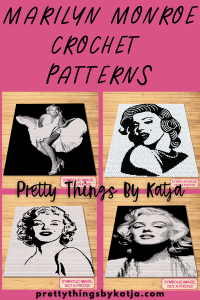 Crochet Marilyn Monroe Pattern BUNDLE - SC Crochet Pattern + C2C Crochet Pattern