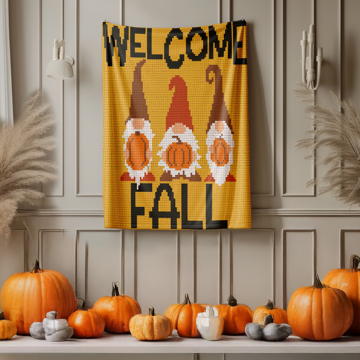 Welcome Fall C2C Crochet Gnome Pattern - Autumn Crochet Pattern