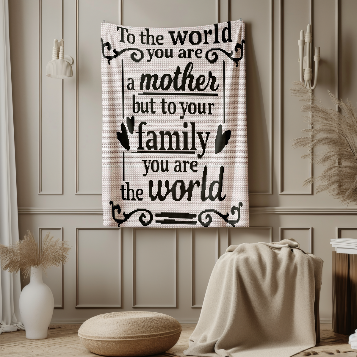 Crochet Mom the World - Tapestry Crochet Blanket Pattern