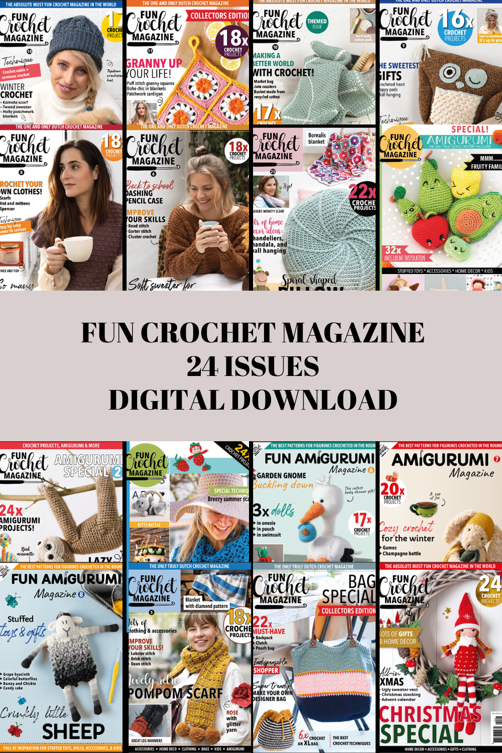 🧶 Fun Crochet Magazine Collection – 24 Issues (Digital Download)