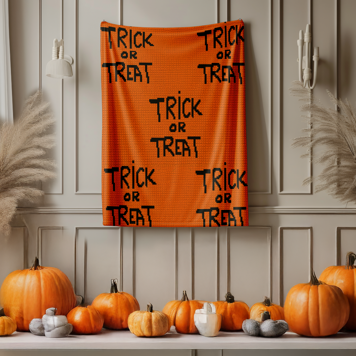 Trick or Treat Seamless Crochet Pattern – Halloween Blanket & Pillow Graphgan PDF