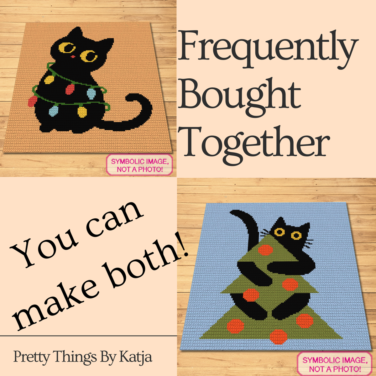Funny Christmas Black Cat C2C Crochet Pattern – Blanket Graphgan PDF