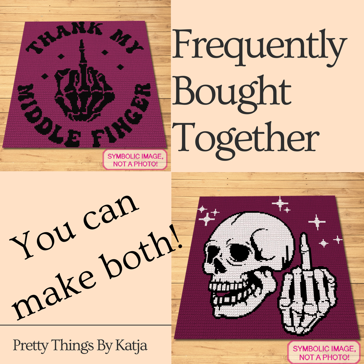 Thank My Middle Finger C2C Crochet Blanket Pattern – Sassy Halloween Graphghan PDF