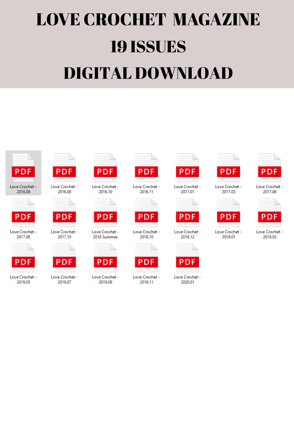 🧶 Love Crochet Magazine – 19-Issue Digital Collection (2016–2020)